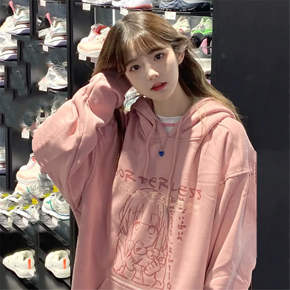 Pink Cute GIrl Print Hoodies Men Women Casual Loose Hip Hop Sweatshirts Japan High Street Harajuku Hoodie Fashion Winter Tops
Pink Cute GIrl Print Hoodies Men Women Casual Loose Hip Hop Sweatshirts Japan High Street Harajuku Hoodie Fashion Winter Tops