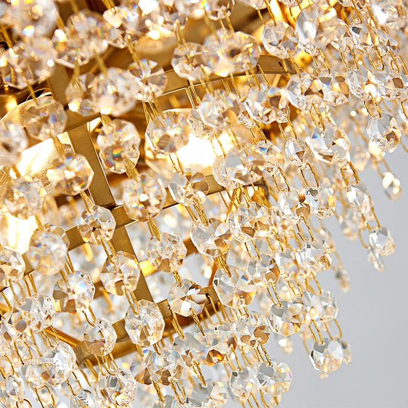 New modern chandelier lighting for dining room luxury home decoration crystal lamp golden LED Cristal Luster
New modern chandelier lighting for dining room luxury home decoration crystal lamp golden LED Cristal Luster