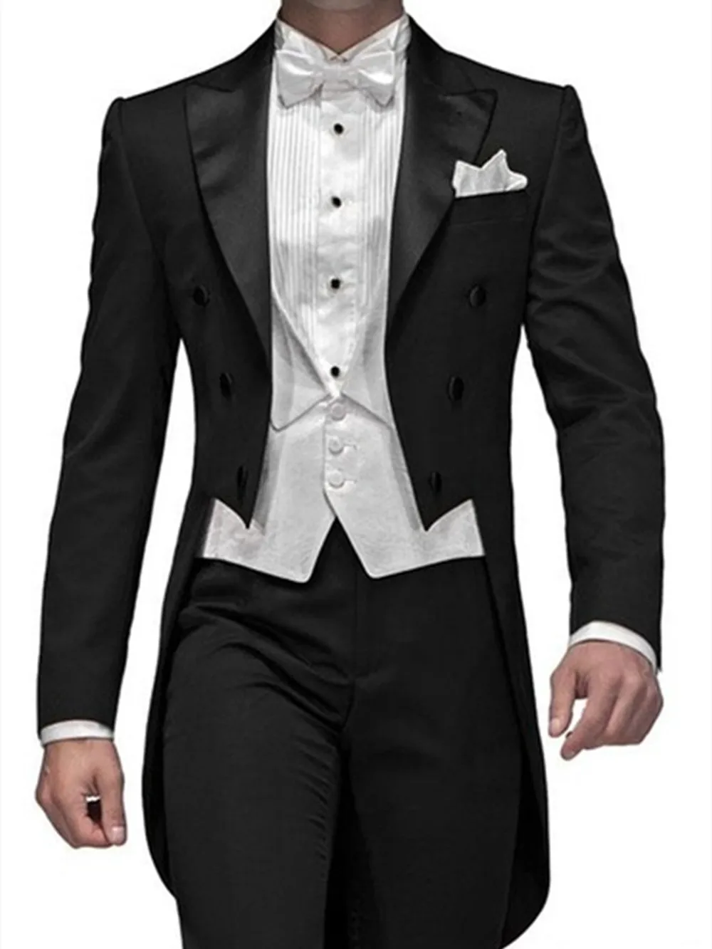Gentle-Mens Bridegroom Suit Black Groom Men Suit Tuxedo Tailcoat Terno 3 Piece Mens Wedding Suits (Jacket+Pants+Vest)
Gentle-Mens Bridegroom Suit Black Groom Men Suit Tuxedo Tailcoat Terno 3 Piece Mens Wedding Suits (Jacket+Pants+Vest)