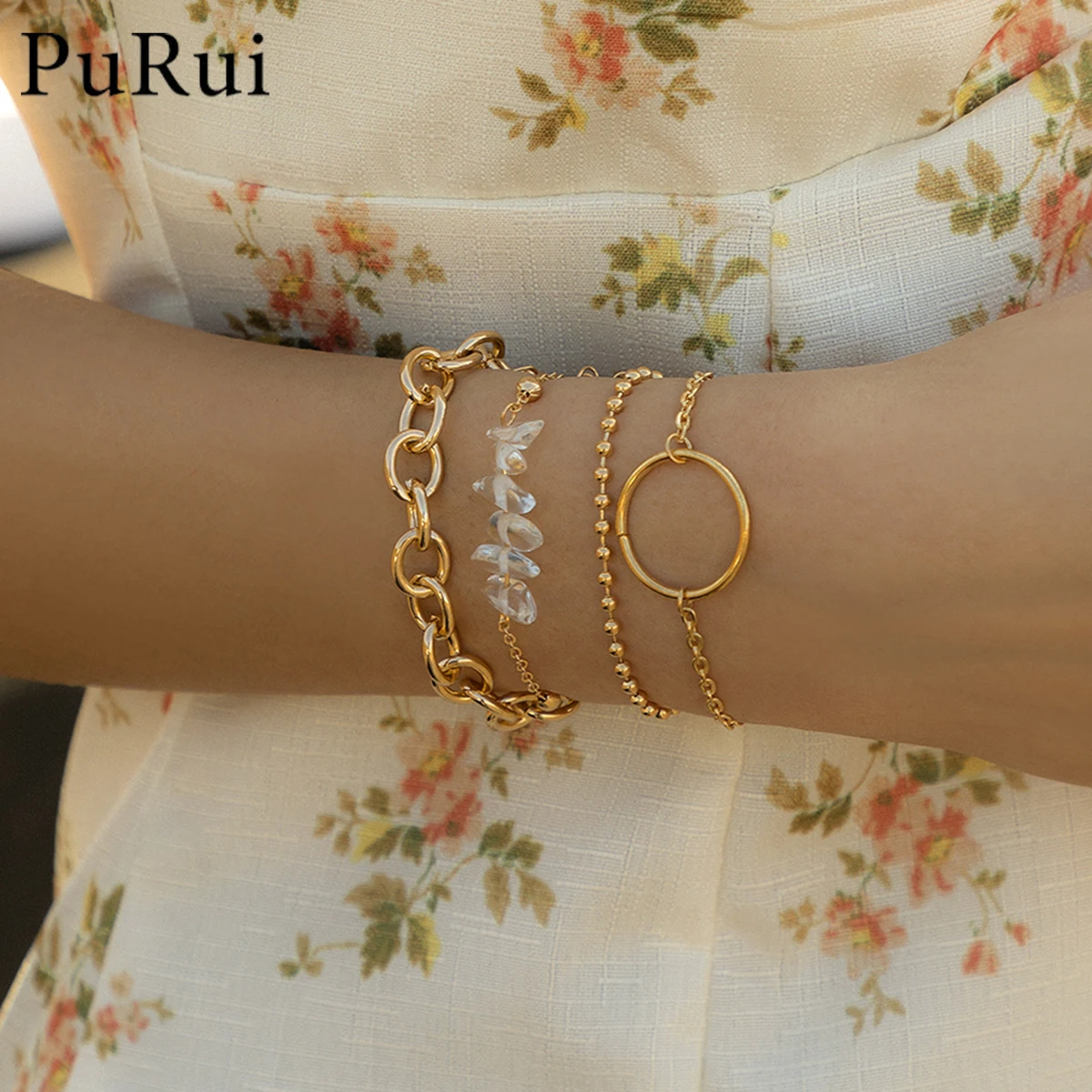 4Pcs/Set Bohemia Transparent Stone Beads Chain Bracelets for Women 2021 Trendy Gold Color Metal Adjustable Charm Bangles Jewelry
4Pcs/Set Bohemia Transparent Stone Beads Chain Bracelets for Women 2021 Trendy Gold Color Metal Adjustable Charm Bangles Jewelry
