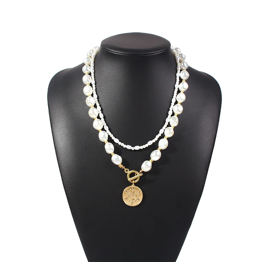 Jewelry 2020 Costume Jewelry Women's Pearl Double Necklace Gotpunk Style Round Suspension Women Neck Pendant Popular Ornaments 
Jewelry 2020 Costume Jewelry Women's Pearl Double Necklace Gotpunk Style Round Suspension Women Neck Pendant Popular Ornaments
