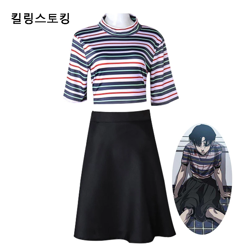 2020 New Fashion Killing Stalking Yoonbum Yoon Bum Cosplay Costume Women Girls Casual T-Shirt+Skirt Carnival Halloween Uniform
2020 New Fashion Killing Stalking Yoonbum Yoon Bum Cosplay Costume Women Girls Casual T-Shirt+Skirt Carnival Halloween Uniform