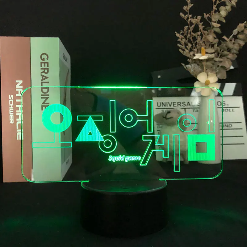 3d Lamp TV Series Squid Game Dropship Table 3D Night Light Alarm Clock Base Lamp 7 Color with Remote Decorative Indoor Kids
3d Lamp TV Series Squid Game Dropship Table 3D Night Light Alarm Clock Base Lamp 7 Color with Remote Decorative Indoor Kids