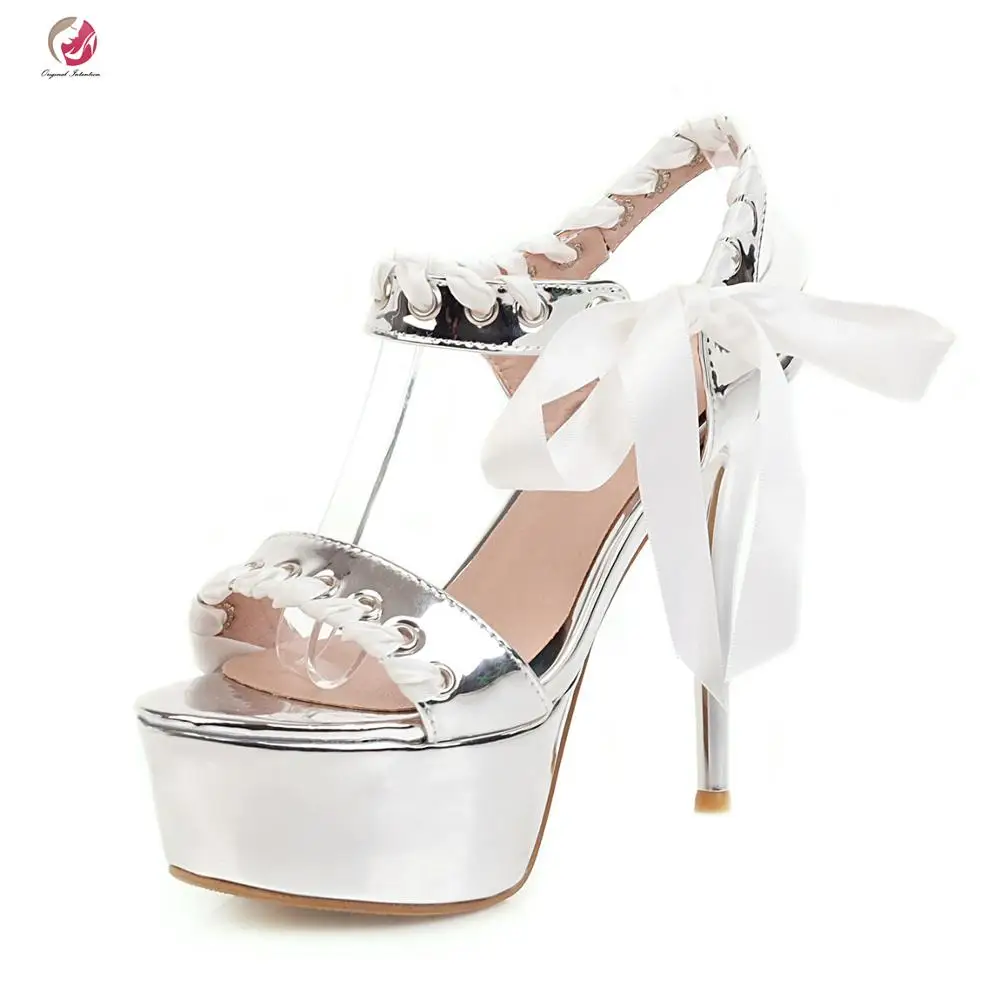 Original Intention New Sexy Black Silver Yellow Green Sandals Woman High Platform Thin High Heels Open Toe Female Sandals Mature
Original Intention New Sexy Black Silver Yellow Green Sandals Woman High Platform Thin High Heels Open Toe Female Sandals Mature