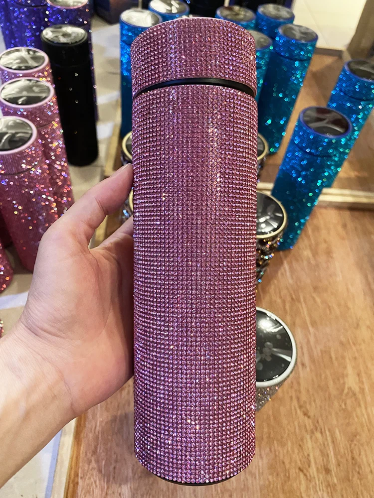 500ml Diamond Thermos Bottle Smart Temperature Display Stainless Steel Coffee Thermos Cup Vacuum Water Bottle Gift for Women
500ml Diamond Thermos Bottle Smart Temperature Display Stainless Steel Coffee Thermos Cup Vacuum Water Bottle Gift for Women