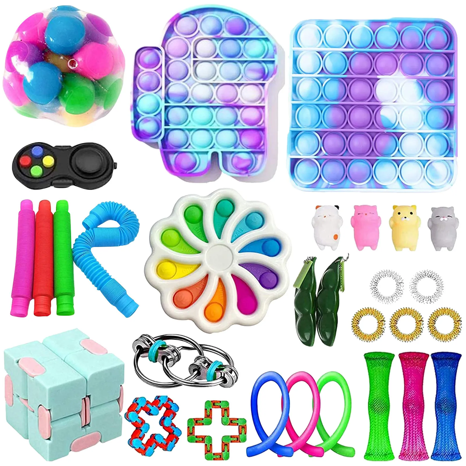 Fidget Toys Anti-Stress Set Stretchy Strings Pop-It Popit Pack Adults Children Squishy Sensory Antistress Relief Figet Toys A
Fidget Toys Anti-Stress Set Stretchy Strings Pop-It Popit Pack Adults Children Squishy Sensory Antistress Relief Figet Toys A