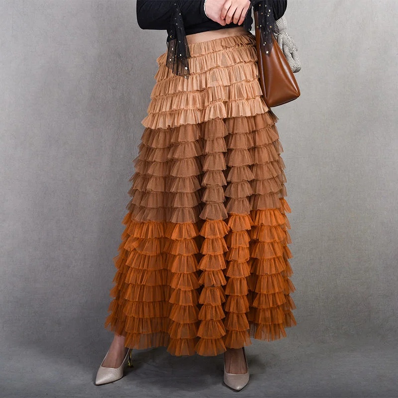 Womens 2022 New Sweet Cake Layered Long Mesh Skirts Princess High Waist Ruffled Vintage Tiered Tulle Pleated INS Skirts
Womens 2022 New Sweet Cake Layered Long Mesh Skirts Princess High Waist Ruffled Vintage Tiered Tulle Pleated INS Skirts