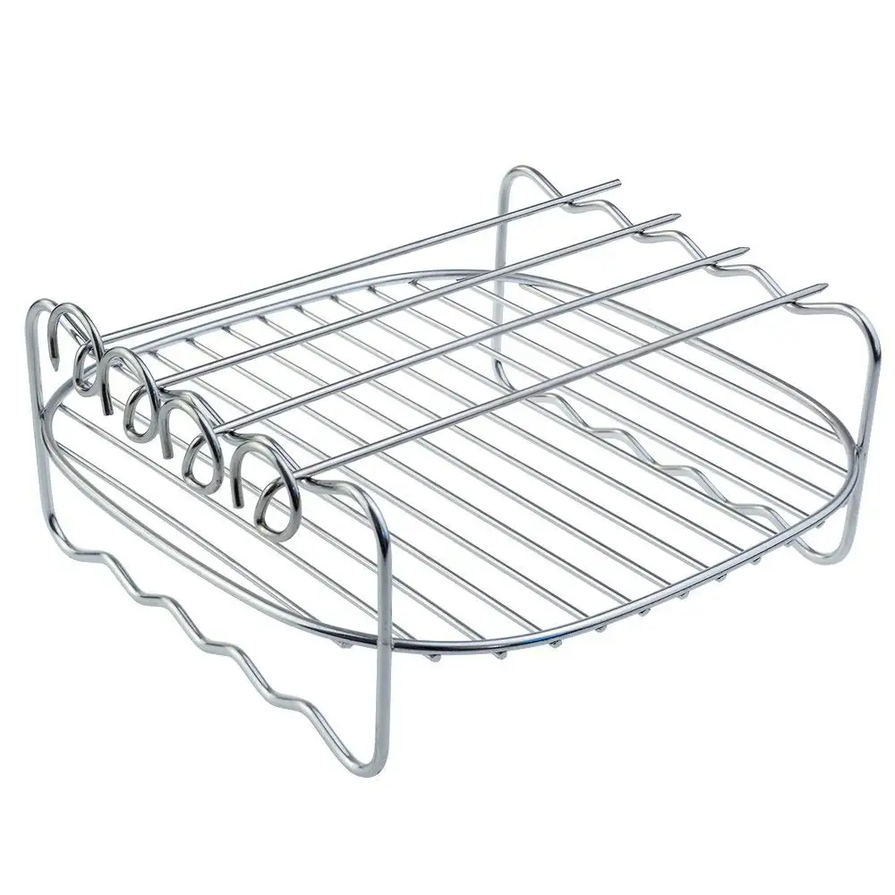 Air fryer Rack Fits all 3.7QT 5.8QT Multi-purpose Double Layer Rack with Skewers Compatible with Phillips, Gowise etc
Air fryer Rack Fits all 3.7QT 5.8QT Multi-purpose Double Layer Rack with Skewers Compatible with Phillips, Gowise etc