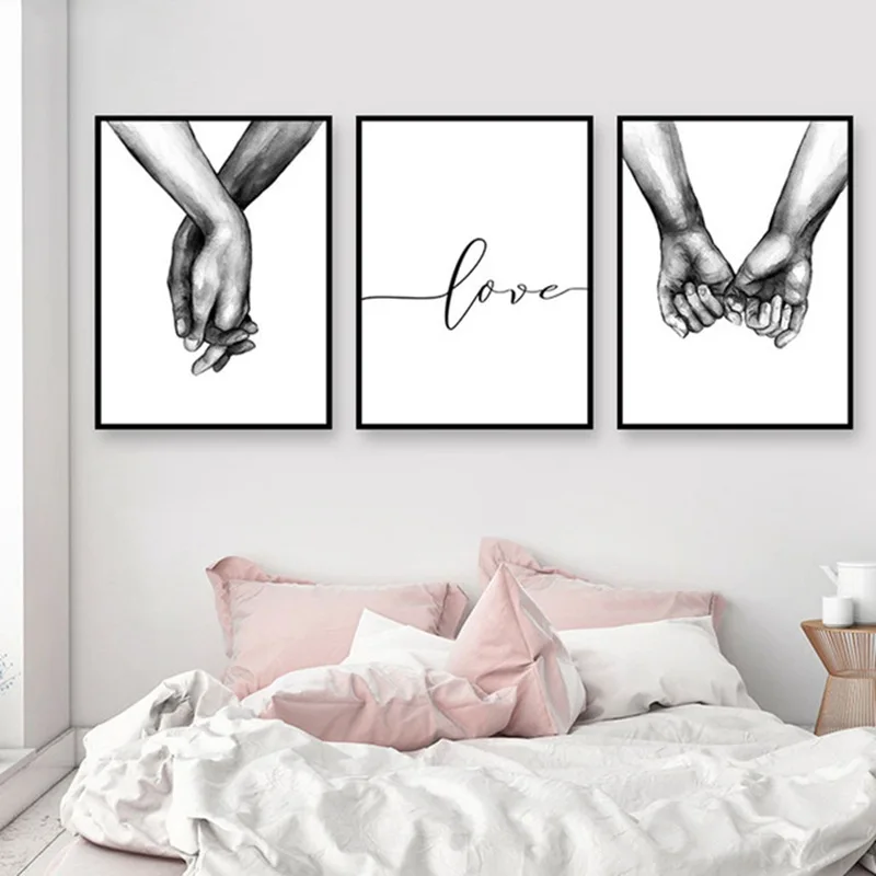 Black White Holding Hands Word Love Canvas Painting Couples Poster Wall Art Picture Print Home Decor Living Room Corridor Gift
Black White Holding Hands Word Love Canvas Painting Couples Poster Wall Art Picture Print Home Decor Living Room Corridor Gift