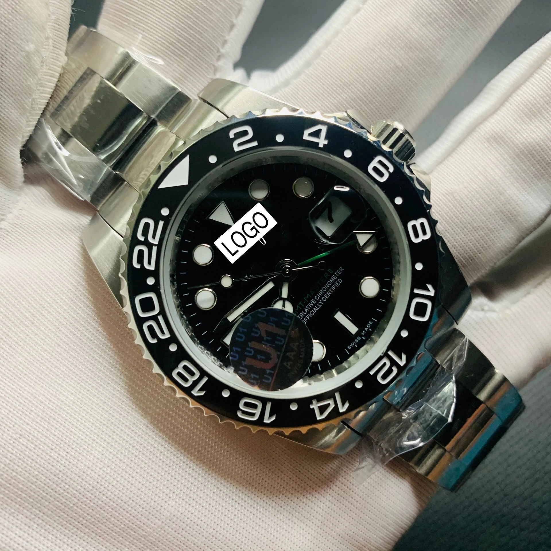 2020 top GMT watch men automatic U1 factory black ceramic bezel sapphire glass luminous needle sweep sports luxury watch AAA
2020 top GMT watch men automatic U1 factory black ceramic bezel sapphire glass luminous needle sweep sports luxury watch AAA