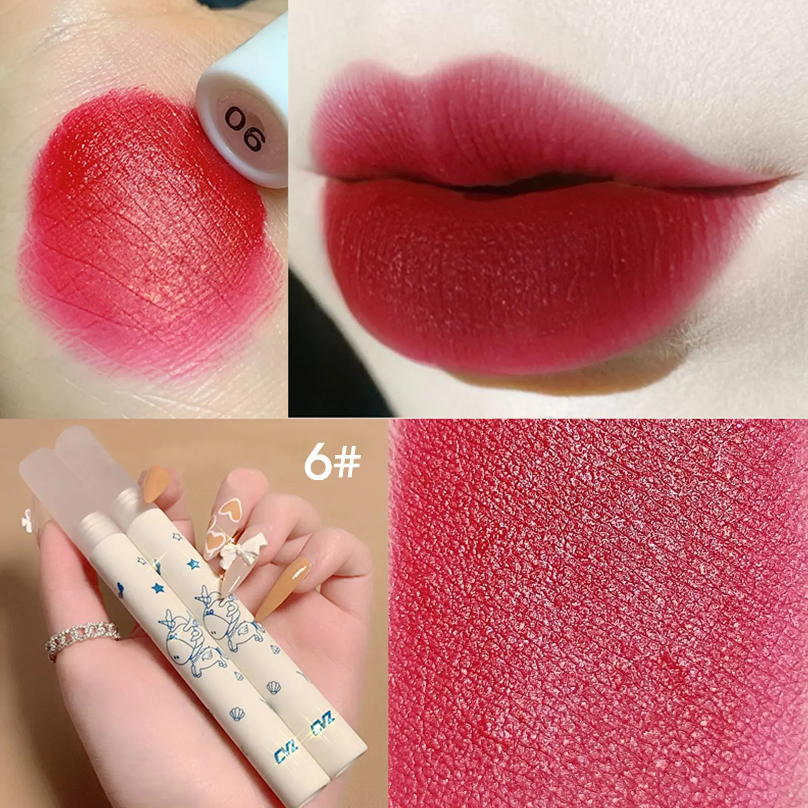 Nude Makeup Lip Glaze Rose Red Warm Colors Light Ice Cream Appearance Long Lasting Waterproof Velvet Matte Lip Gloss
Nude Makeup Lip Glaze Rose Red Warm Colors Light Ice Cream Appearance Long Lasting Waterproof Velvet Matte Lip Gloss