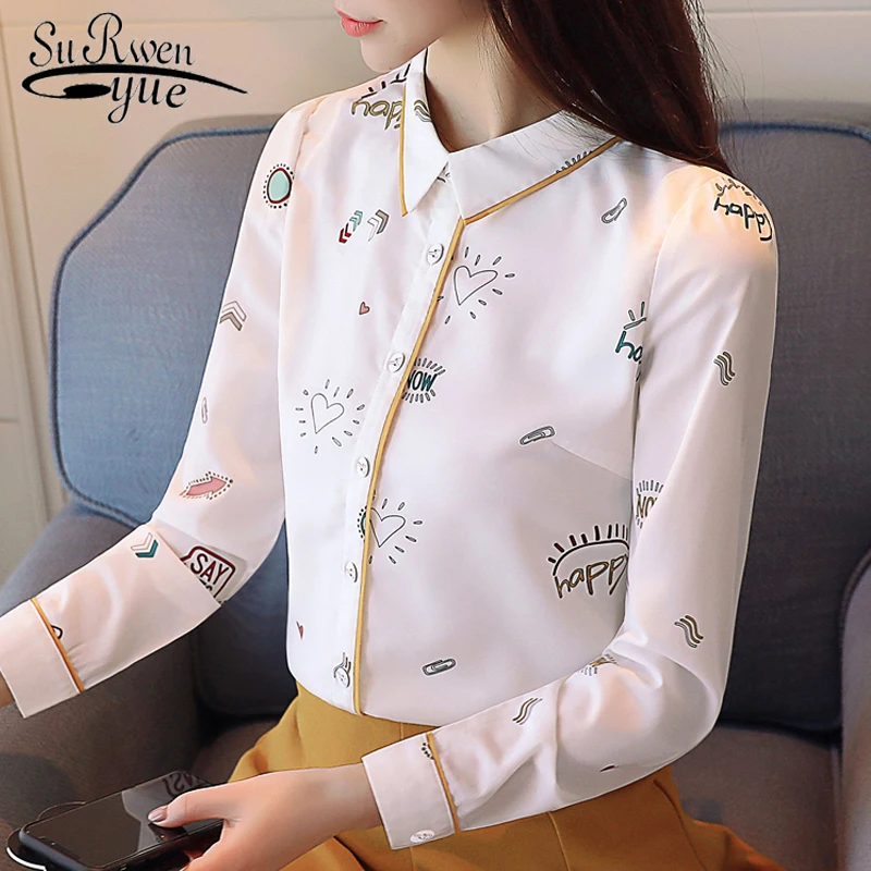 Модная одежда с длинным рукавом с принтом белая блузка OL Для женщин топы и блузки 2019 Шифоновая блузка рубашка, блуза женская женственная руб...
Модная одежда с длинным рукавом с принтом белая блузка OL Для женщин топы и блузки 2019 Шифоновая блузка рубашка, блуза женская женственная руб...