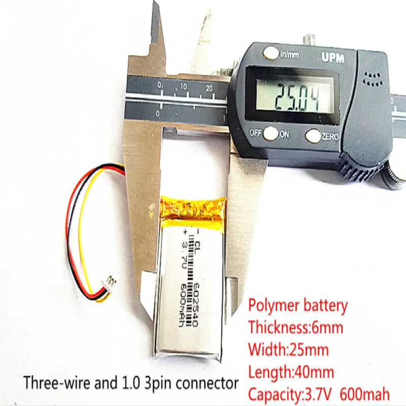 5 шт. 602540 3 7 В 600 мАч литий полимерный ионный аккумулятор для 358 388 портативный