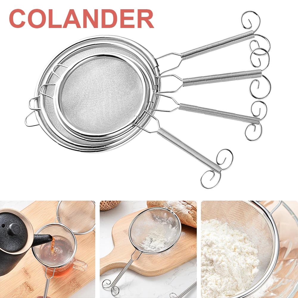 Stainless Steel Wire Fine Mesh Sieve Oil Strainer with Long Handle Sauce Flour Food Filter Home Kitchen Tools
Stainless Steel Wire Fine Mesh Sieve Oil Strainer with Long Handle Sauce Flour Food Filter Home Kitchen Tools