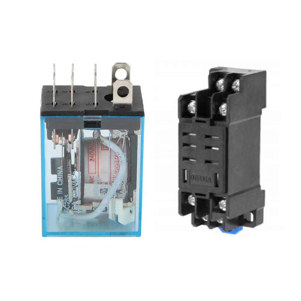 12V DC 8 Pin Relay And Socket Base Included 10A DPDT LY2NJ HH62P-L JQX-13F Electrical Equipment Accessories
12V DC 8 Pin Relay And Socket Base Included 10A DPDT LY2NJ HH62P-L JQX-13F Electrical Equipment Accessories