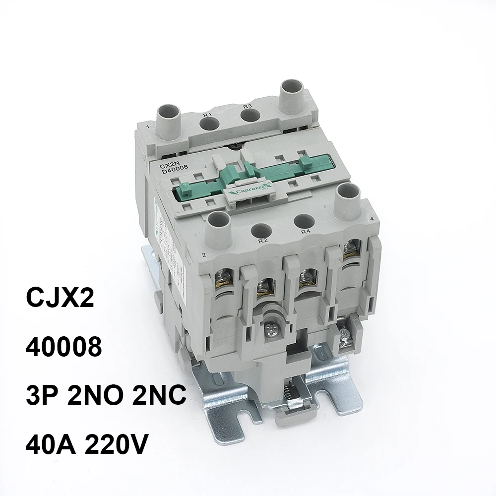 CJX2 Тип 40008 контактор AC 40A 4 полюса 2 Нет NC напряжение катушки 220 В реле стартера