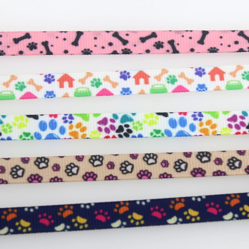 DUWES 3/8'' 50yards Dog Bone Paw Printed Grosgrain Ribbon Accessory Hairbow Headwear DIY Decoration 9mm D1636
DUWES 3/8'' 50yards Dog Bone Paw Printed Grosgrain Ribbon Accessory Hairbow Headwear DIY Decoration 9mm D1636