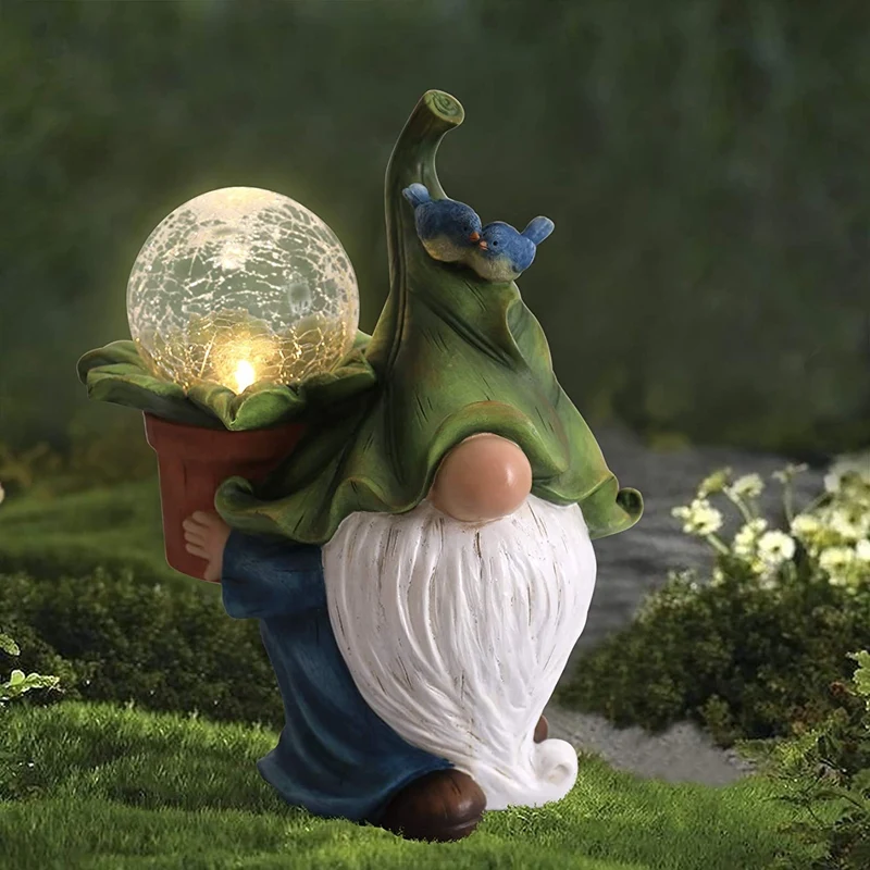 Garden Gnome Statue Resin Figurine Carrying Magic Orb with Solar LED Lights Outdoor Decorations for Yard Lawn Ornament
Garden Gnome Statue Resin Figurine Carrying Magic Orb with Solar LED Lights Outdoor Decorations for Yard Lawn Ornament