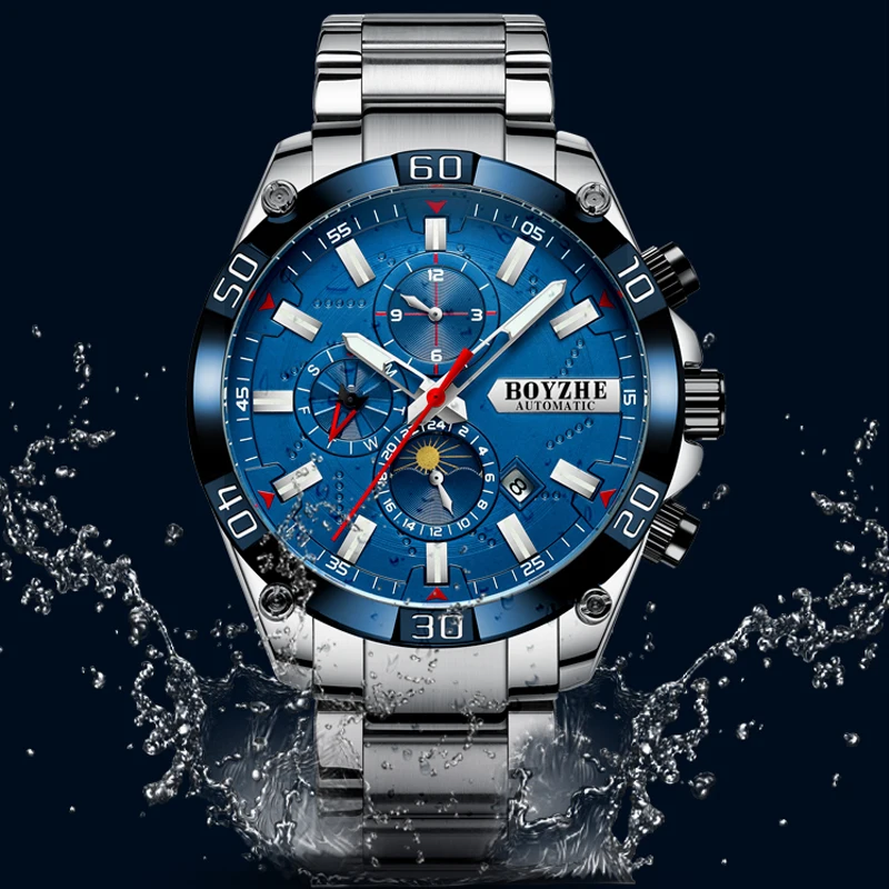 BOYZHE Watch 2020 New Brand Men Automatic Wristwatch Sports Watches Mens Luxury Clock Male Stainless Steel Relogio Masculino
BOYZHE Watch 2020 New Brand Men Automatic Wristwatch Sports Watches Mens Luxury Clock Male Stainless Steel Relogio Masculino