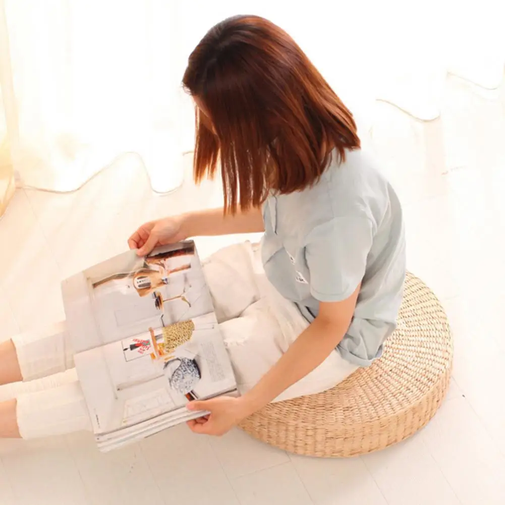 Chair Seat Mat Tatami Cushion Breathable Widely Applied Comfortable Round Straw Weave Handmade Pillow for Floor
Chair Seat Mat Tatami Cushion Breathable Widely Applied Comfortable Round Straw Weave Handmade Pillow for Floor