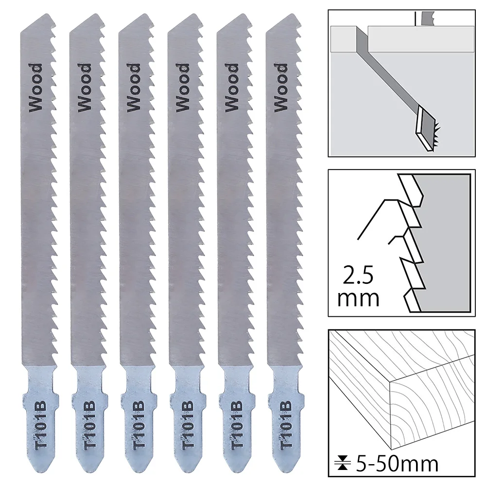 25pcs Jig Saw Blade Metal Wood Assorted T-shank Saw Blades HCS Jigsaw Blades For Metal Wood Plastic Woodworking Tools T101B
25pcs Jig Saw Blade Metal Wood Assorted T-shank Saw Blades HCS Jigsaw Blades For Metal Wood Plastic Woodworking Tools T101B