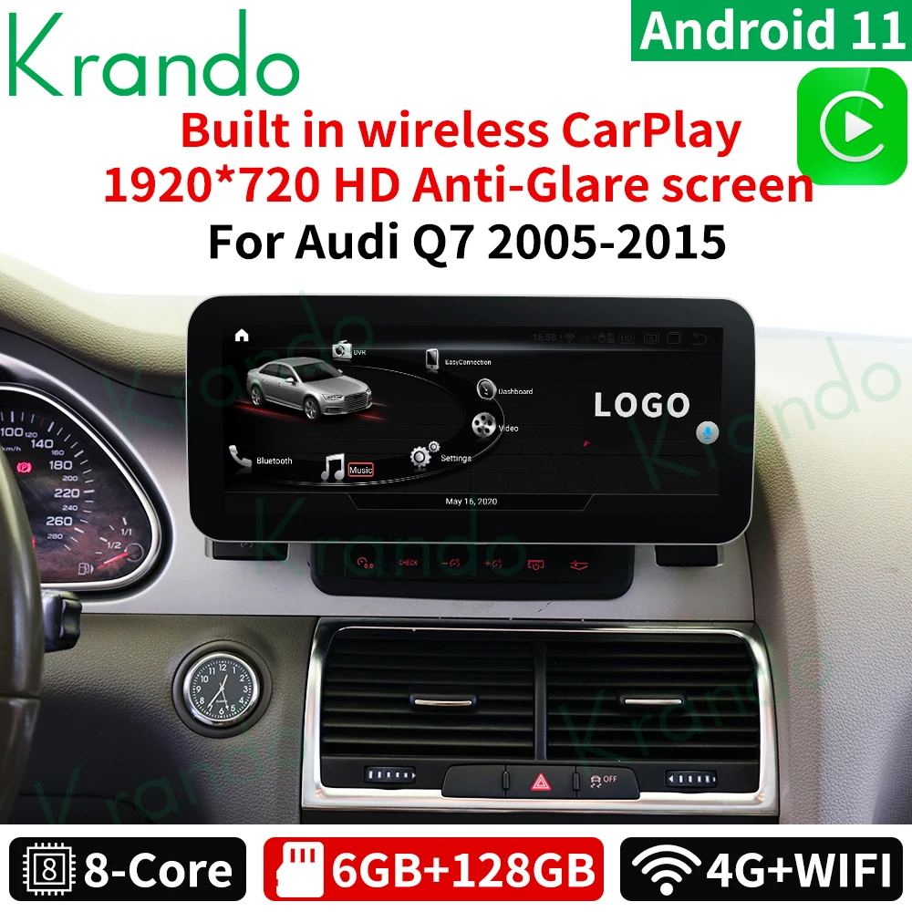 Krando 10.25'' IPS Android 11.0 6G 128G car radio GPS for Audi Q7 2010-2015 car audio system with touch screen car DVD carplay
Krando 10.25'' IPS Android 11.0 6G 128G car radio GPS for Audi Q7 2010-2015 car audio system with touch screen car DVD carplay