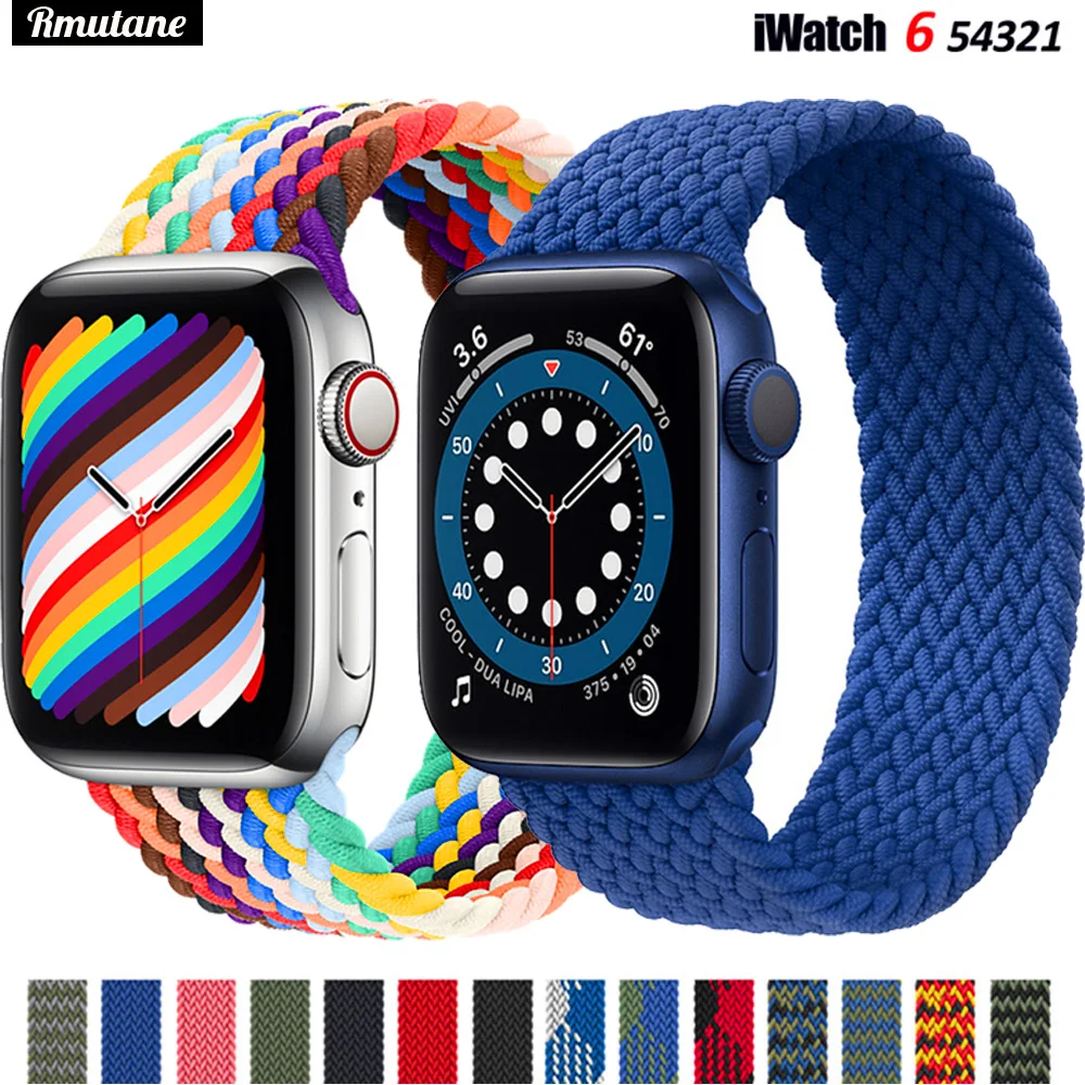 Braided Solo Loop For Apple watch band 44mm 40mm 38mm 42mm FABRIC Nylon Elastic belt bracelet iWatch series 3 4 5 se 6 strap
Braided Solo Loop For Apple watch band 44mm 40mm 38mm 42mm FABRIC Nylon Elastic belt bracelet iWatch series 3 4 5 se 6 strap
