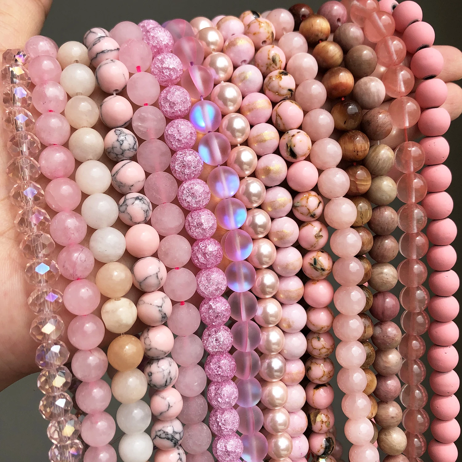 Natural Stone Pink Cat Eye Howlite Jades Rose Quartzs Crystal Round Beads for Jewelry Making DIY Bracelet 15" 4-12mm
Natural Stone Pink Cat Eye Howlite Jades Rose Quartzs Crystal Round Beads for Jewelry Making DIY Bracelet 15" 4-12mm