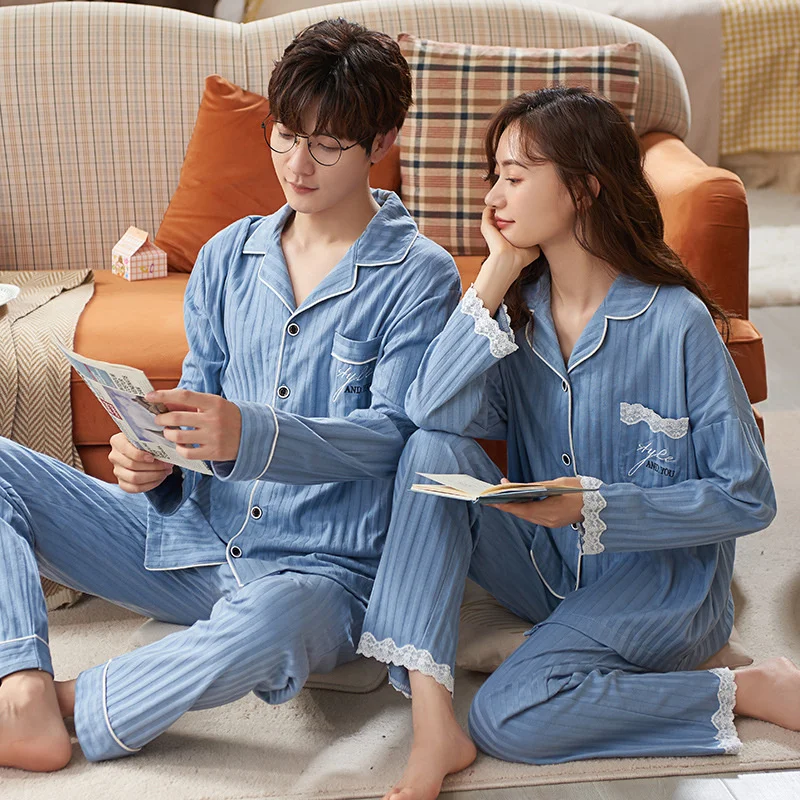 W men's and women's lovely Spring and autumn couple pajamas cotton long sleeves can be worn outside large size women's autumnand
W men's and women's lovely Spring and autumn couple pajamas cotton long sleeves can be worn outside large size women's autumnand