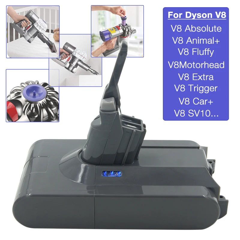 SV10 21 6 замена литиевая Батарея для Dyson V8 абсолютная беспроводной пылесос животных