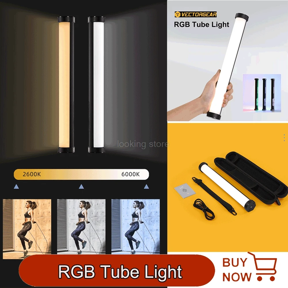Vectorgear Handheld Light LED RGB soft light Tube Portable Handheld Photography Lighting Stick CCT Mode Photos Video
Vectorgear Handheld Light LED RGB soft light Tube Portable Handheld Photography Lighting Stick CCT Mode Photos Video