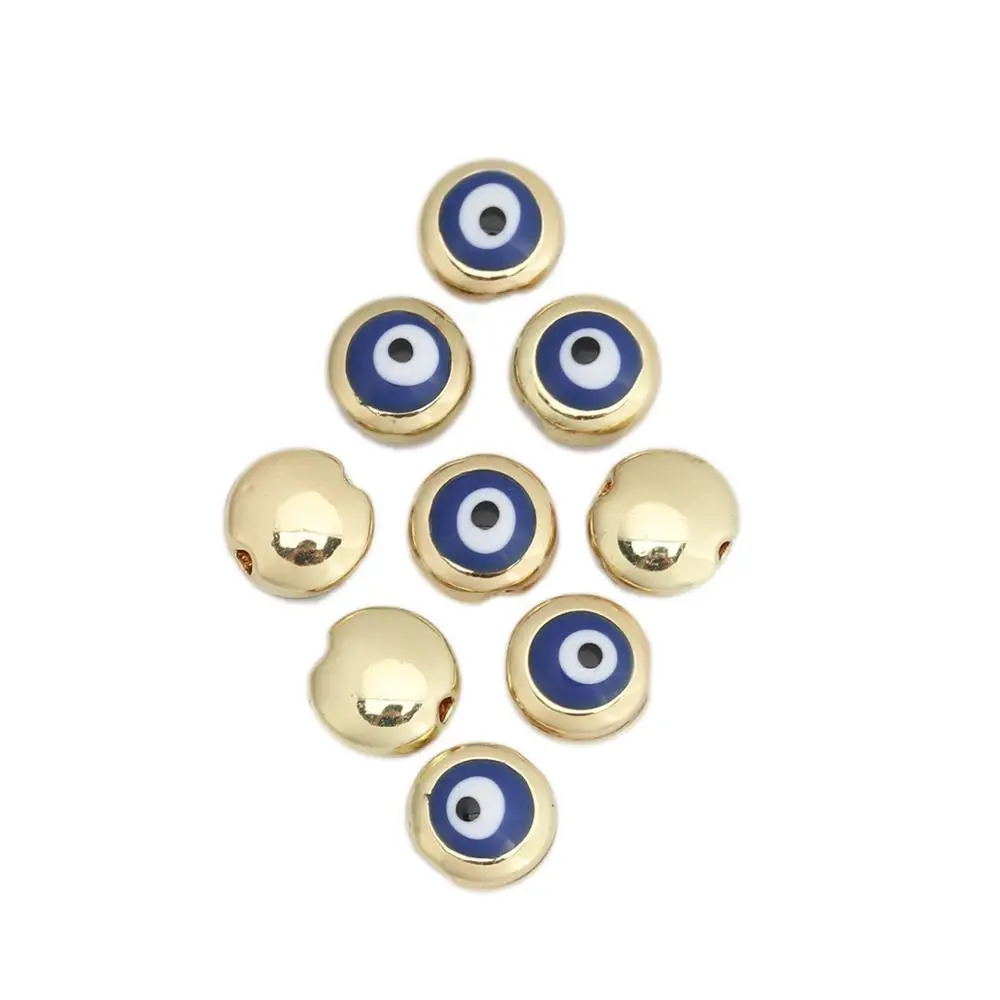 8Seasons Zinc Based Alloy Spacer Beads Round Gold Metal Eye Pattern Enamel DIY Gifts About 8mm Dia., Hole: Approx 1.3mm, 10 PCs
8Seasons Zinc Based Alloy Spacer Beads Round Gold Metal Eye Pattern Enamel DIY Gifts About 8mm Dia., Hole: Approx 1.3mm, 10 PCs