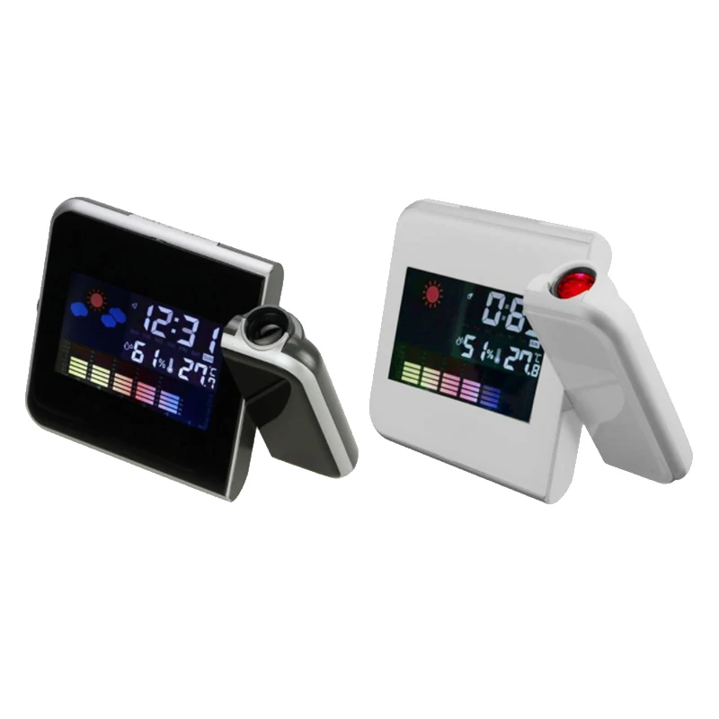 Table Clock Digital Alarm Clock with Projection Ceiling Projector Alarm Clock Temperature Thermometer Time Date
Table Clock Digital Alarm Clock with Projection Ceiling Projector Alarm Clock Temperature Thermometer Time Date