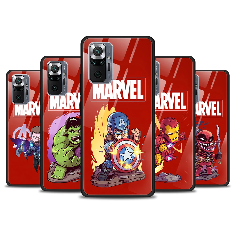 Marvel hero cute cartoon for Xiaomi Redmi Note 10 Pro Max 10S 9T 9S 9 8T 8 7 Pro 5G Luxury Tempered Glass Phone Case Cover
Marvel hero cute cartoon for Xiaomi Redmi Note 10 Pro Max 10S 9T 9S 9 8T 8 7 Pro 5G Luxury Tempered Glass Phone Case Cover