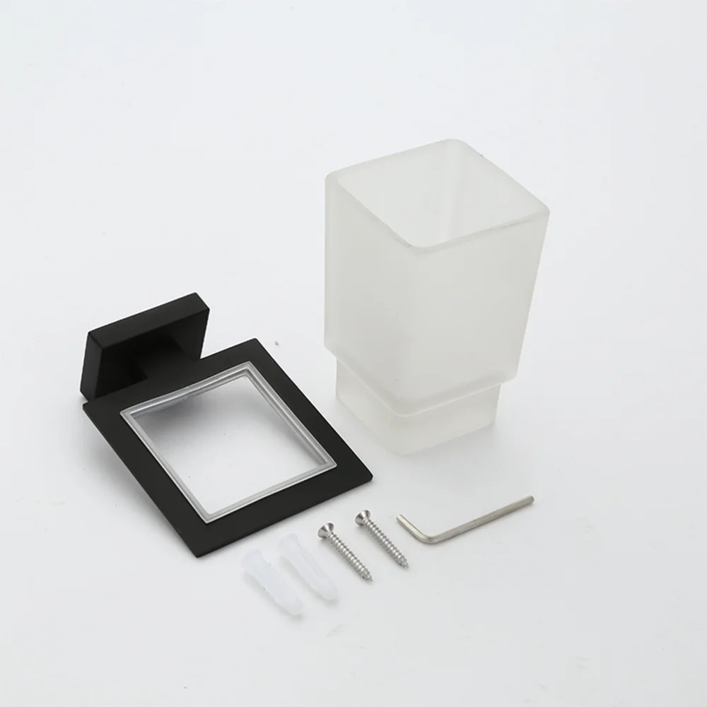 Toothbrush Holder with Solid Base Toothbrush Set Zinc Alloy Bracket with Square Cup for Bathroom Kitchen (Black)
Toothbrush Holder with Solid Base Toothbrush Set Zinc Alloy Bracket with Square Cup for Bathroom Kitchen (Black)