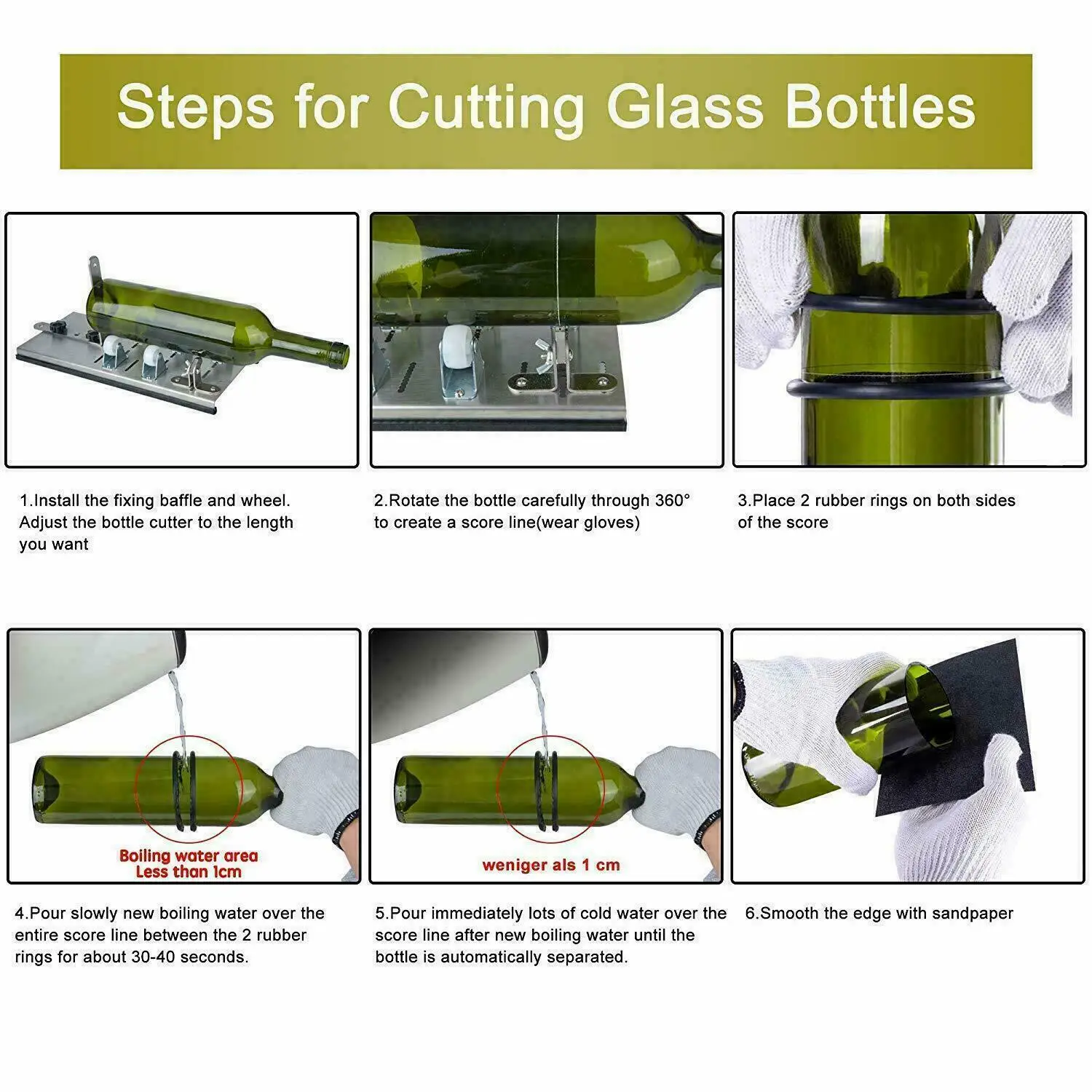 1 Set Glass Bottle Cutter DIY Machine For Cutting Wine Beer Whiskey Alcohol Champagne Craft Gloves Glasses Accessories Tool Kit
1 Set Glass Bottle Cutter DIY Machine For Cutting Wine Beer Whiskey Alcohol Champagne Craft Gloves Glasses Accessories Tool Kit