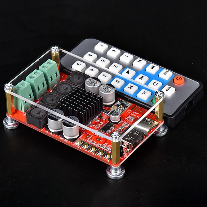 2X50W Dual Channel Digital Bluetooth Audio Power Amplifier Board U Disk TF Card Decoder with Wireless Remote Control
2X50W Dual Channel Digital Bluetooth Audio Power Amplifier Board U Disk TF Card Decoder with Wireless Remote Control