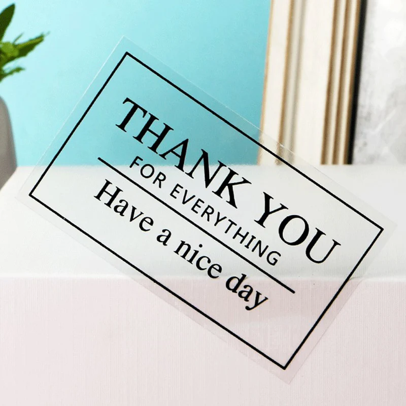 100Pcs/set Transparent Stickers Adhesive Thank You Sticker Square PVC Seal Labels Home Decoration Sticker 
100Pcs/set Transparent Stickers Adhesive Thank You Sticker Square PVC Seal Labels Home Decoration Sticker