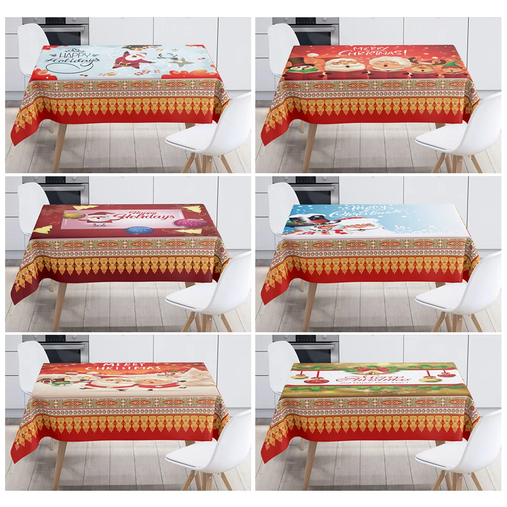 Waterproof Tablecloth for Christmas Decoration Rectangular Tablecloths Table Cover Navidad Decoraciones Para El Hogar Nappe Noel
Waterproof Tablecloth for Christmas Decoration Rectangular Tablecloths Table Cover Navidad Decoraciones Para El Hogar Nappe Noel