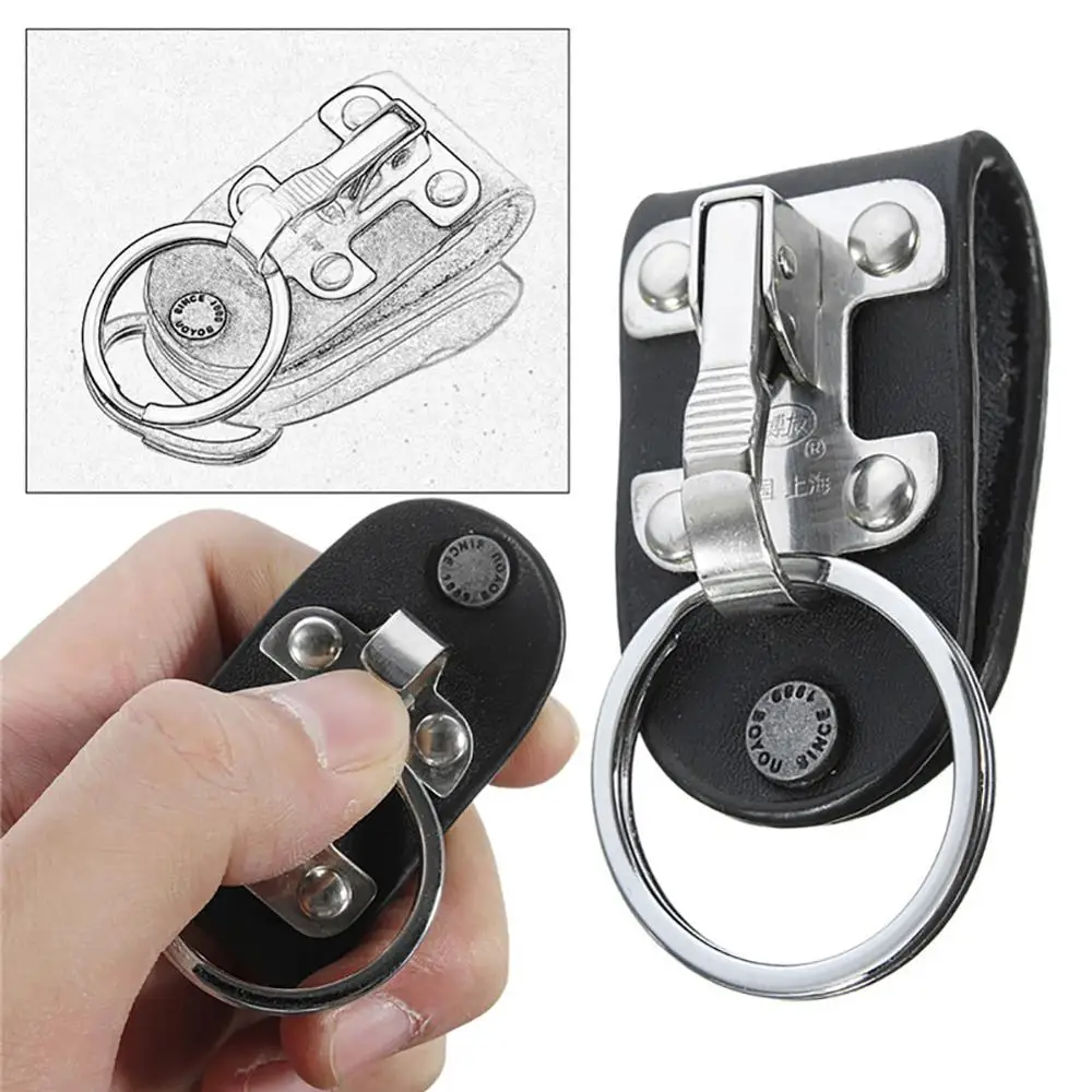 1 PC Leather Keychain Stainless Steel Detachable Keychain Waist Belt Clip Anti-lost Buckle Hanging Key Ring Holder Car Keyring
1 PC Leather Keychain Stainless Steel Detachable Keychain Waist Belt Clip Anti-lost Buckle Hanging Key Ring Holder Car Keyring