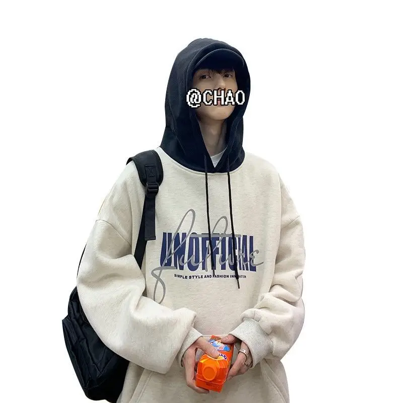 Winter Plush & amp; thickened two-piece sweater men's Korean loose hooded jacket men's Hong Kong Style Fashion Top 
Winter Plush & amp; thickened two-piece sweater men's Korean loose hooded jacket men's Hong Kong Style Fashion Top