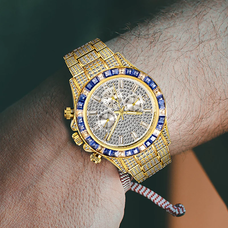 Miss Fox Quartz Three Dials Full Diamond Watch Men Hardlex Mirror Waterproof Fashion Man's Wristwatch 24-hour Indication, Week
Miss Fox Quartz Three Dials Full Diamond Watch Men Hardlex Mirror Waterproof Fashion Man's Wristwatch 24-hour Indication, Week