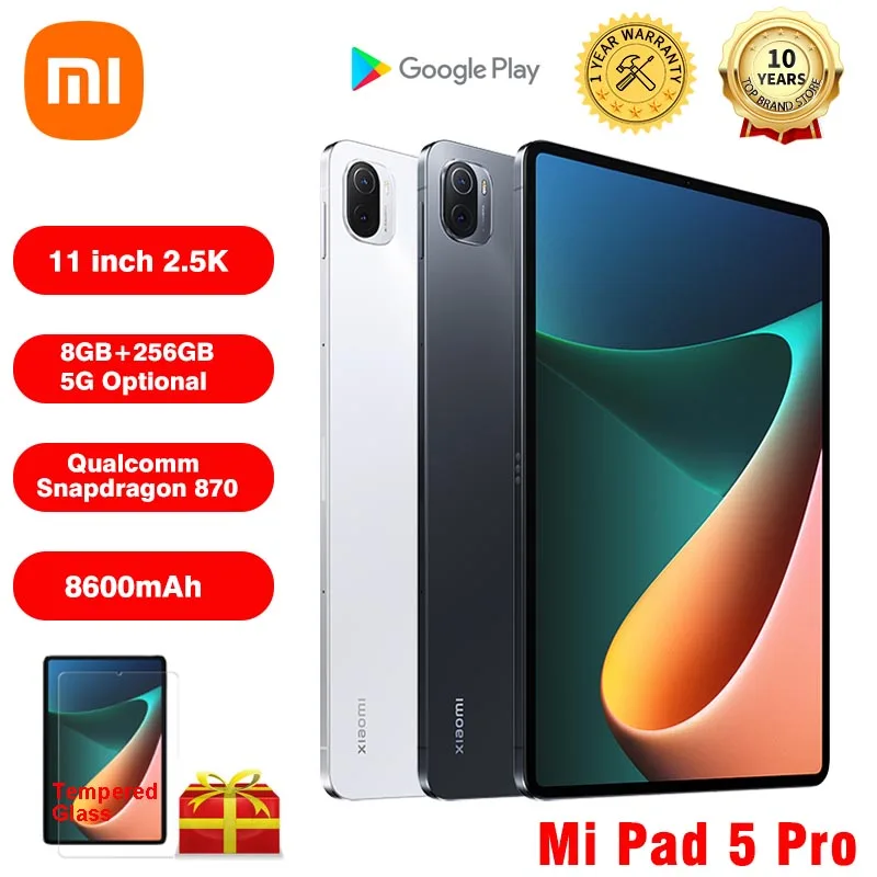Оригинальный планшет Xiaomi 5 Pro, Mi Pad 5 Pro, 11-дюймовый ЖК-экран 2,5 K, 6/8 Гб ОЗУ, 128/256 Гб ПЗУ, 8600 мАч, 5G мАч, Wi-Fi, 6, для офиса, английская версия
Оригинальный планшет Xiaomi 5 Pro, Mi Pad 5 Pro, 11-дюймовый ЖК-экран 2,5 K, 6/8 Гб ОЗУ, 128/256 Гб ПЗУ, 8600 мАч, 5G мАч, Wi-Fi, 6, для офиса, английская версия