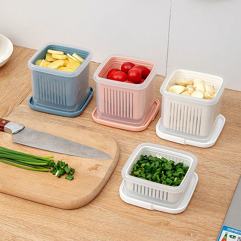 Plastic Storage Box Organizer Double-layer Drainable Sealed Vegetable Food Fresh-Keeping Container Kitchen Accessories Tools
Plastic Storage Box Organizer Double-layer Drainable Sealed Vegetable Food Fresh-Keeping Container Kitchen Accessories Tools