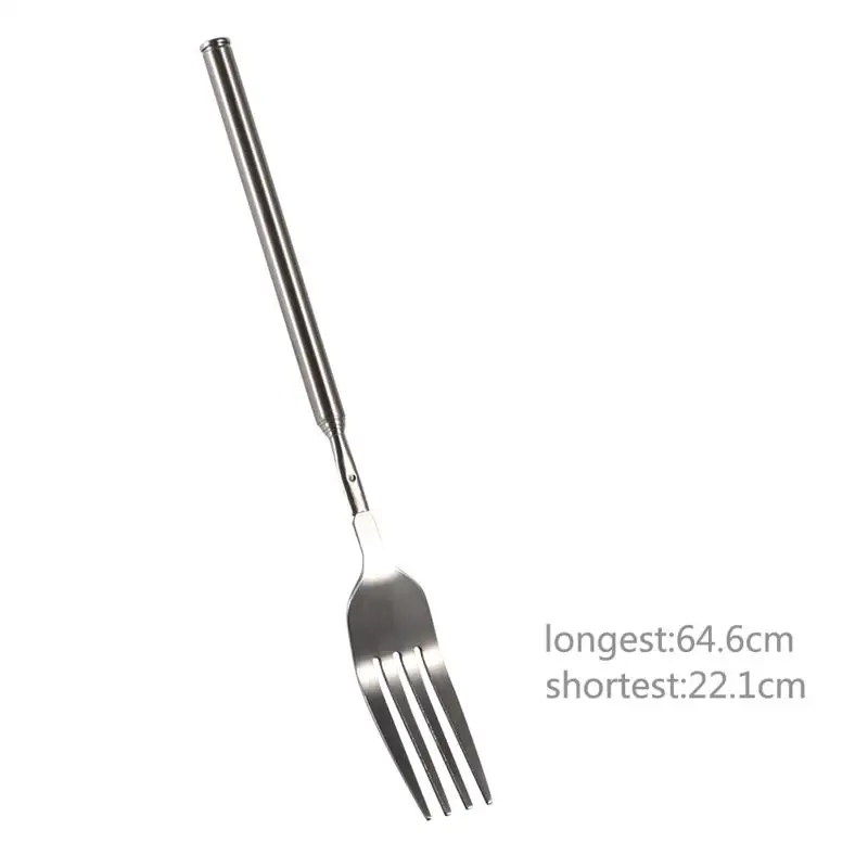BBQ Telescopic Extendable Dinner Fruit Dessert Long Handle Fork Stainless Steel Cutlery Fork Kitchen Tools
BBQ Telescopic Extendable Dinner Fruit Dessert Long Handle Fork Stainless Steel Cutlery Fork Kitchen Tools