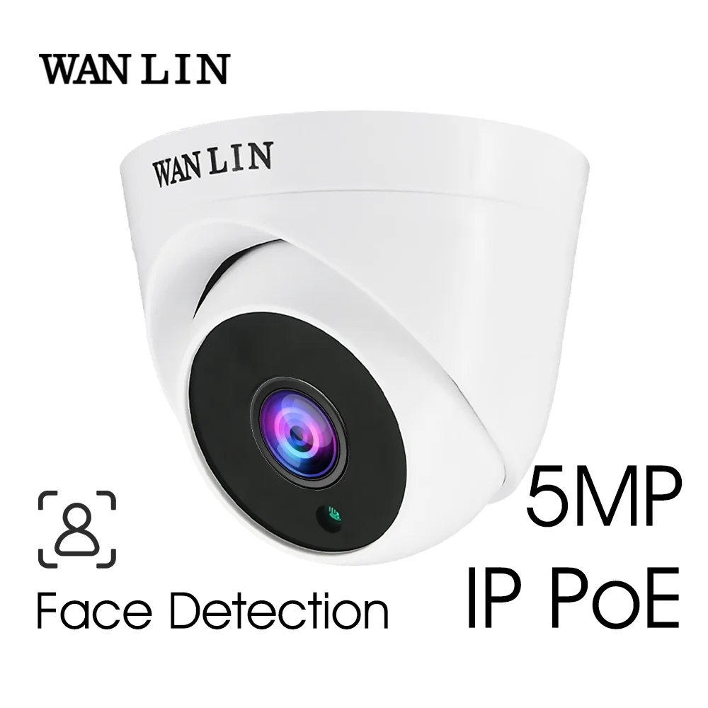 

WANLIN Sony IMX335 5MP Full HD SONY IMX307 2MP 1080P PoE IP Face Detection Network Camera H.265X Indoor Dome 3Pcs Array LED