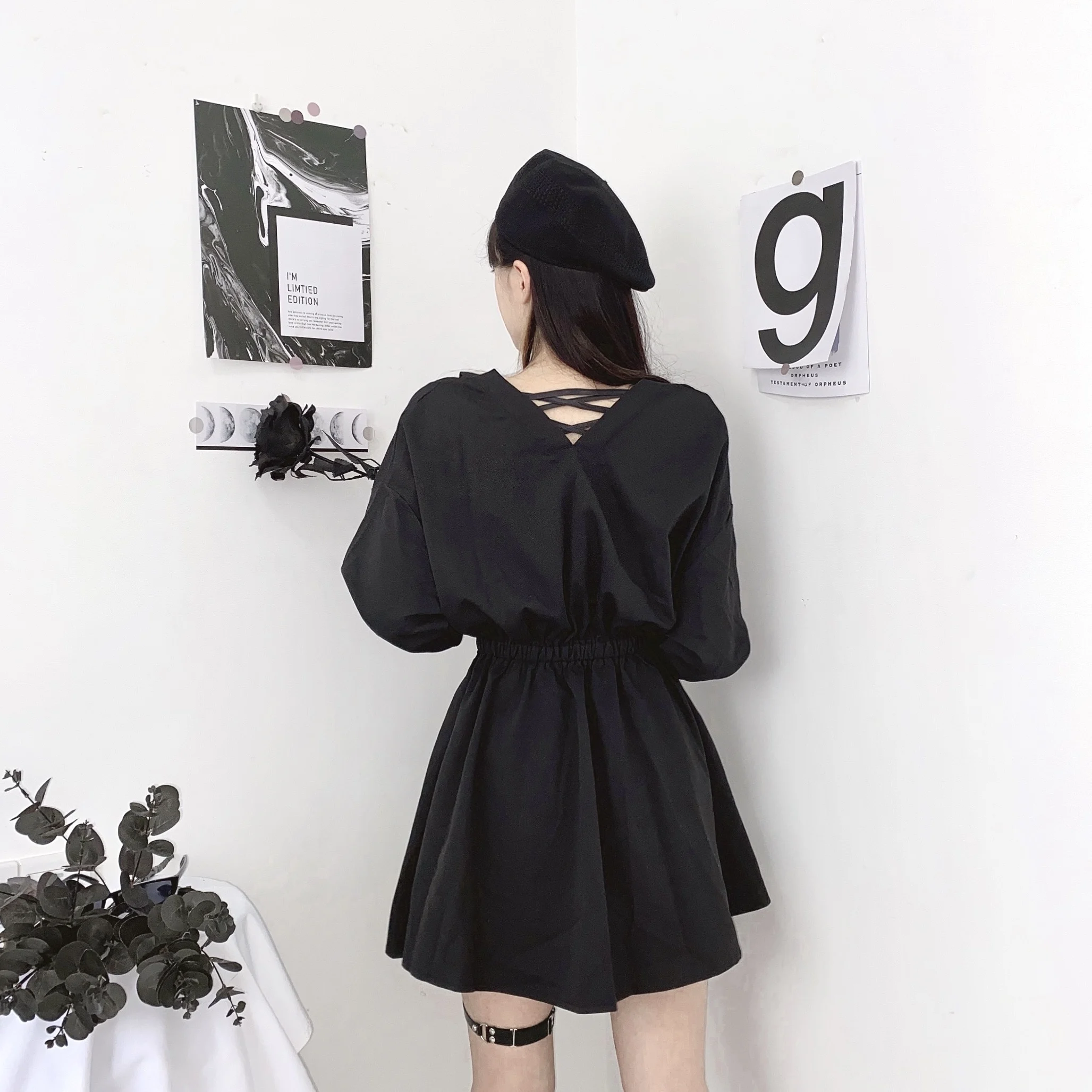 2020 Autumn Women Dress Plus Size 4XL Lace Up Black Slim Sexy High Waist Femme Dresses Off Shoulder Long Sleeve Gothic Clothes
2020 Autumn Women Dress Plus Size 4XL Lace Up Black Slim Sexy High Waist Femme Dresses Off Shoulder Long Sleeve Gothic Clothes