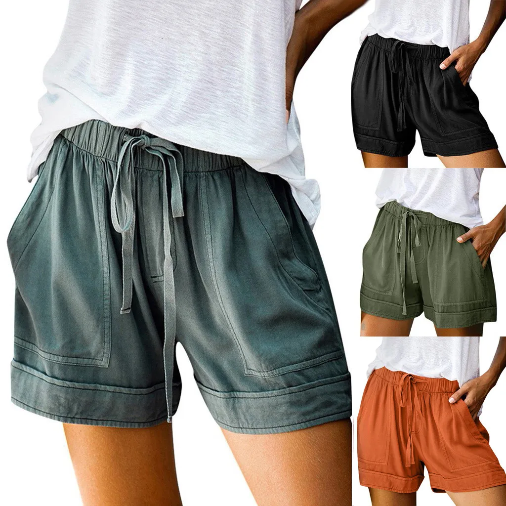 Women's summer solid color lace elastic shorts summer large size comfortable casual elastic high waist pocket shorts 40*
Women's summer solid color lace elastic shorts summer large size comfortable casual elastic high waist pocket shorts 40*