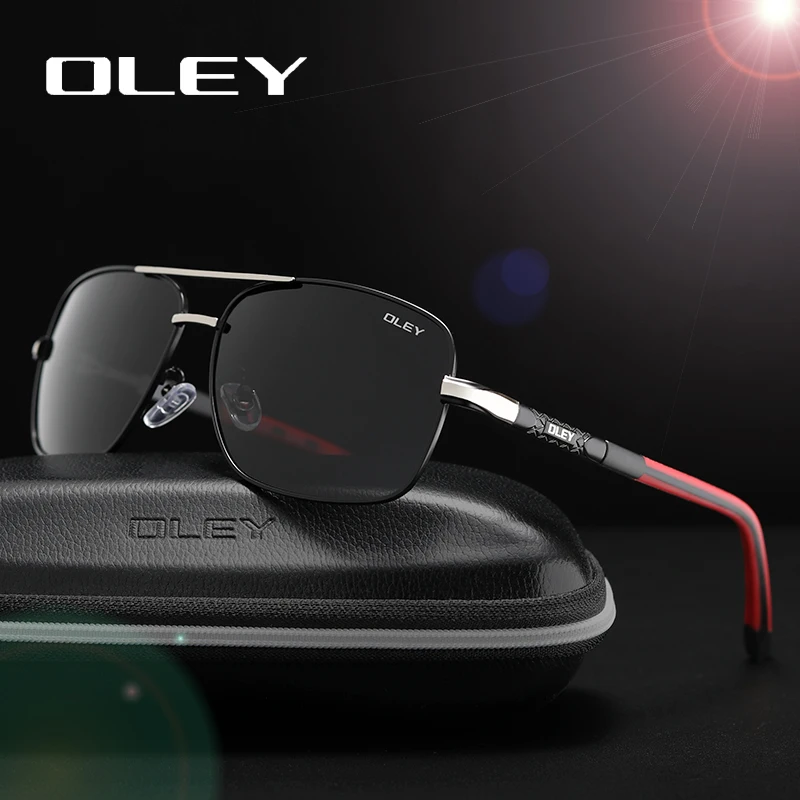 Очки OLEY Brand Polarized Sunglasses Men New Fashion Eyes Protect Sun Glasses With Accessories Unisex driving goggles oculos de sol on.