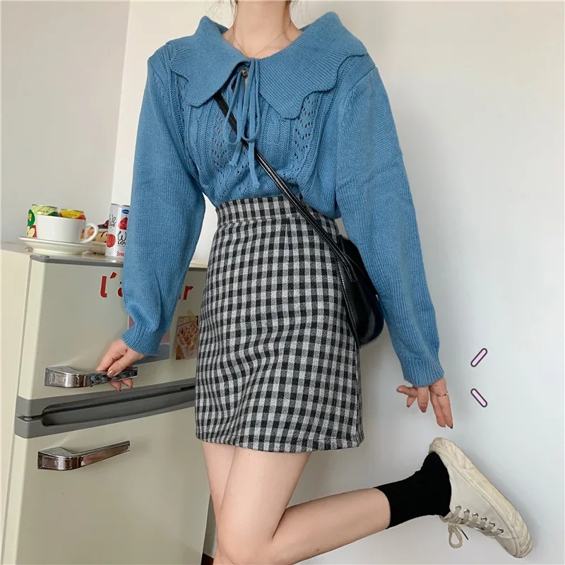 Plaid Skirt Women's Spring 2021 New Temperament Wild Student High Waist Slimming A- line Sheath Skirt Short Skirt Fashion 
Plaid Skirt Women's Spring 2021 New Temperament Wild Student High Waist Slimming A- line Sheath Skirt Short Skirt Fashion